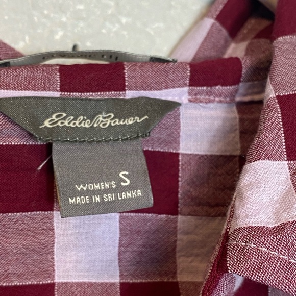 Eddie Bauer Womens Plad Button Down Shirt Sz S - Picture 6 of 6